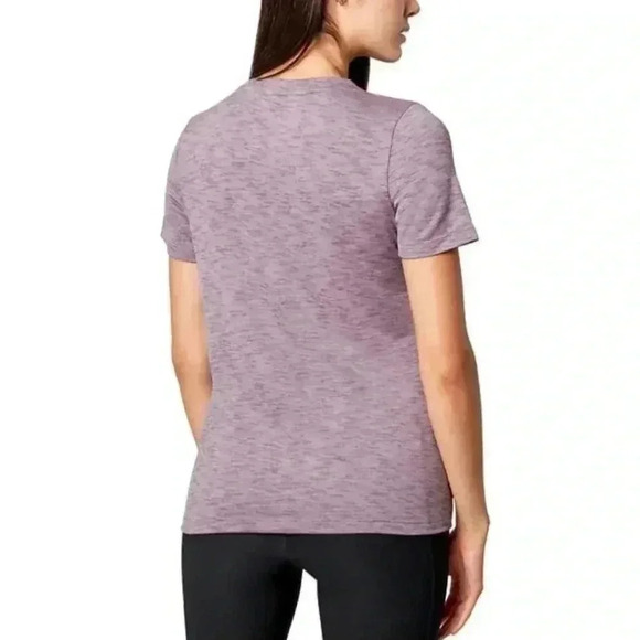 NWT Set of 2 Mondetta Active Tees XS Purple Solid Striped Performance T-shirt - Picture 3 of 9